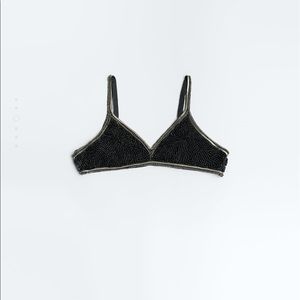 Zara limited edition beaded crop top